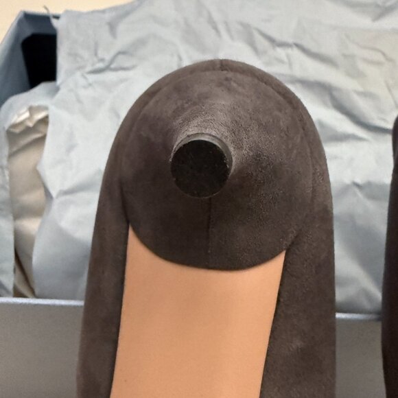 Prada Kitten Heel Gray Suede Size 38 - Picture 10 of 13